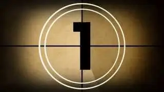 Old Fashioned Grainy 10 second Movie Film Countdown Timer HD