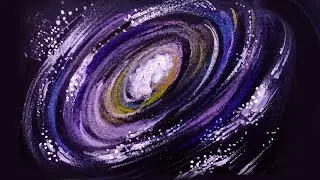 Как нарисовать галактику пастелью. Рисование для начинающих и детей.