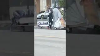 Man making the best out of his situation,  may God bless him.