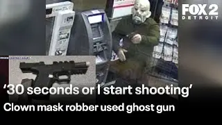 Masked clown robber used 3D-printed 'ghost gun' in Garden City robberies