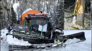 Разбили снегоход об дерево