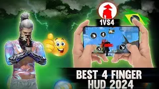 World's Best 4 FINGER Custom Hud Free Fire 😳 (MOVMENT+HEADSHOT)🌪️⚡Best Custom Hud In FF 