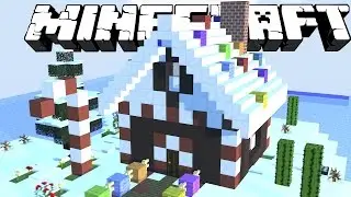 HOW TO MAKE A CHRISTMAS THEMED HOUSE IN MINECRAFTH