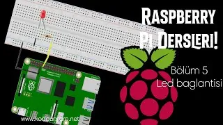 Raspberry Pi Egitim Serisi - Led Baglantisi (Temel GPIO Komutlari)