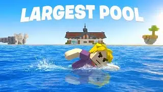 Building Largest Pool in Bedwars! | Blockman Go Bedwars