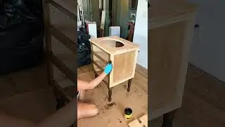 handmade bathroom sink vanity from start to finish ✅ #bathroomrenovation