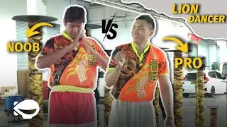 Our Malay host tries out high-level lion dance stunts | Noob vs Pro: Extreme