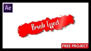 ✅Text Reveal Animation with Brush Effect - After Effects Tutorial (Free Project)