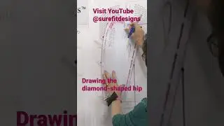 Drawing Diamond-shaped hip curve Shorts #shorts #surefitdesigns #glendathegoodstitch