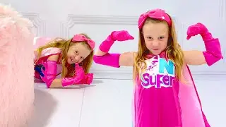 Nastya se torna uma super-heroína para ajudar seus amigos e outras histórias infantis em português