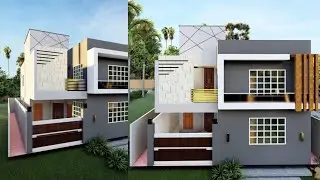 6 Marla Modern House Design | 33 Feet Front Architecture 2D Floor Planning with 3D Elevation Designs
