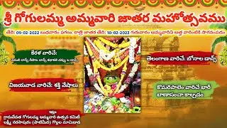 శ్రీ గోగులమ్మ అమ్మవారి జాతర మహోత్సవము-తేది:09-02-2022 జాతర తేది:10-02-2022 అత్త వారింటికి సాగనంపడం