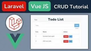 Laravel And Vue Js Todo List | Laravel Vue Js | Vue Js ToDo List | Laravel Api | Part #1 HINDI