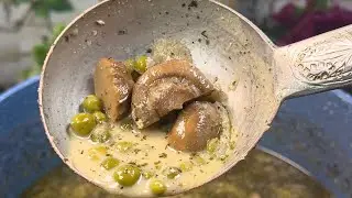 Mattar Mushroom Yakhni | Kaahmiri style mushroom peas yakhni #kashmirfoodfusion %wazwan