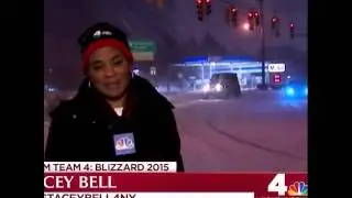 Skidding Car Almost Makes TV Reporter First Casualty Of Murder Death Storm 2015