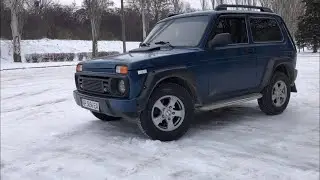 Турбо Нива зимой , встретил бешеный бумер :)