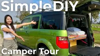 Amazing DIY Honda Element Camper Tour - Simple & Cozy Set Up