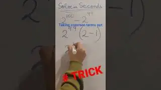 Maths trick|Maths Hack|Subtracting powers #shorts #maths #tricks #easymaths #mathematics #exponents