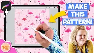 Easy Procreate Tutorial for Beginners: Create a Summer Flamingo Pattern with Free Brushes!