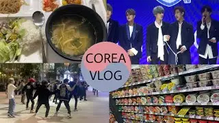 COREA VLOG| BAILANDO CON KINGDOM Y PROBANDO SNACKS COREANOS (escenas de doramas incluidas🧐)