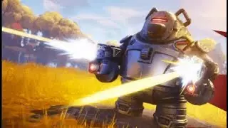 Fortnite Sauver Le Monde : Ours et Tourelle auto en arrière plan (Macro)