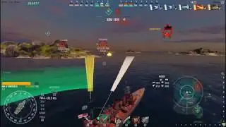 5 фрагов |  игра с ботами | Крейсер Emerald | World of Warships