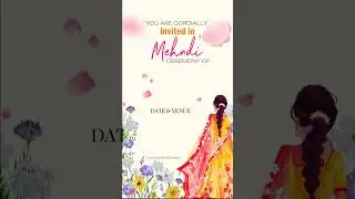 Wedding Invitation Background #capcuttemplate #mehndi #invitation