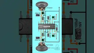 TEA2025 ic amplifier circuit | TEA2025 ic stereo amplifier #amplifier #amplificador