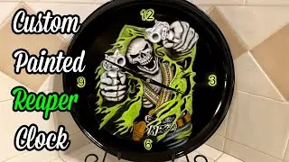 Custom Painted Reaper Clock