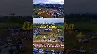 Suasana sholat idul Adha 1444 H. di lapangan Kompi Kalibaru Banyuwangi.