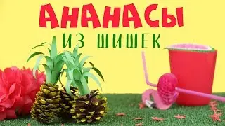 Как сделать ананас из шишки. Мастер-класс для детей. Поделки из шишек