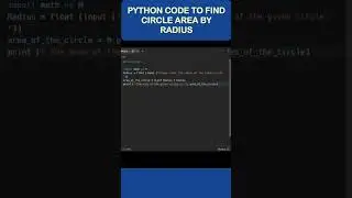 Python code to find circle area by radius