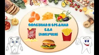 Полезная и вредная еда (игра с липучками)