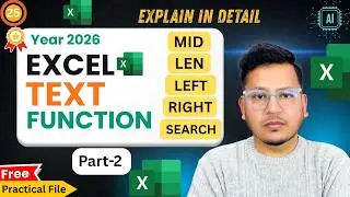 Advanced Text Functions in Excel | TEXT, LEFT, RIGHT, MID, LEN, TRIM, CLEAN (Full Tutorial)
