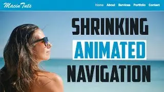 Animated Shrinking Navigation Menu Tutorial with HTML, CSS and jQuery