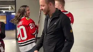 Shoot the Puck - Jackson Lee at the Chicago Blackhawks Game