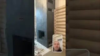 Облицовка камина каменным шпоном
