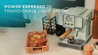 Espresso maker Power Espresso 20 Traditional Light Green with 20 bars and thermoblock