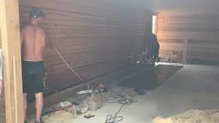 Пристройка гаража к деревянному дому