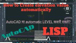 How to create elevation value automatically in AutoCAD by Lisp || DCD command || Autolisp