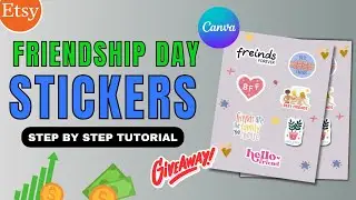 Digital Stickers : How To Create & Sell Stickers Using Canva | Giveaway!!
