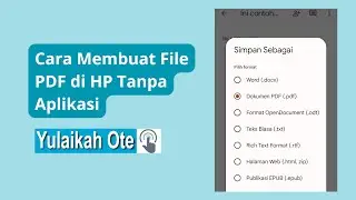 Cara Membuat File PDF di Hp Tanpa Aplikasi