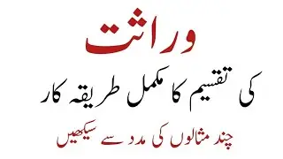 وراثت کی تقسیم کیسے کی جاتی ہے؟ وراثت کے حصہ داروں کو کتنا کتنا حصہ ملتا ہے۔
