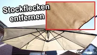 Stockflecken entfernen aus Sonnenschirm & Markise - Stockflecken mit Backpulver aus Stoff entfernen