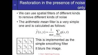 Digital Image Processing (DIP) in MATLAB: Arithmetic Mean Filter