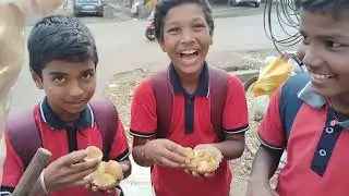 पानी पुरी चैलेंज वीडियो तीनों बच्चे का कंपटीशन