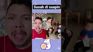 Aduh dek susah banget di suapin seh !!! 