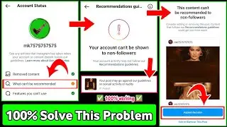 what can't be recommended on instagram | your account can't be shown to non followers 