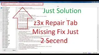z3x Repair Tab Missing Fix | Just Solution