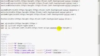 menu CSS con html5 usando float